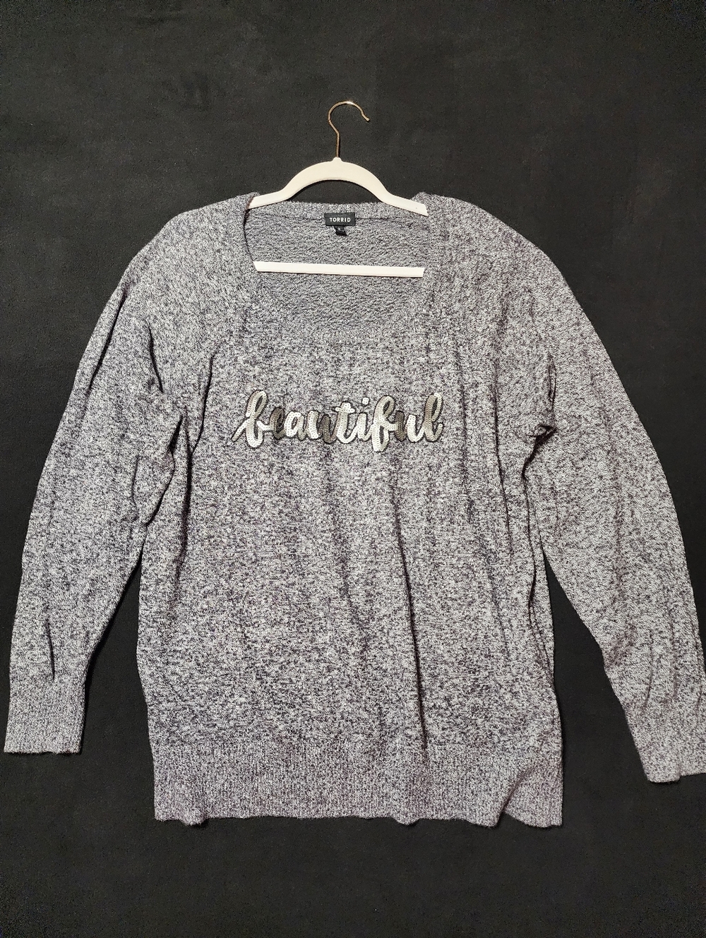 Torrid Sequin Beautiful Knit Sweater Sweatshirt Sequence Sequins Plus Size 2